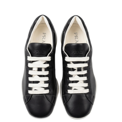 Prada Re-Edition 2001 Leather Sneakers – Black/Beige, Men's
