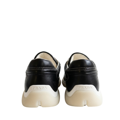 Prada Re-Edition 2001 Leather Sneakers – Black/Beige, Men's