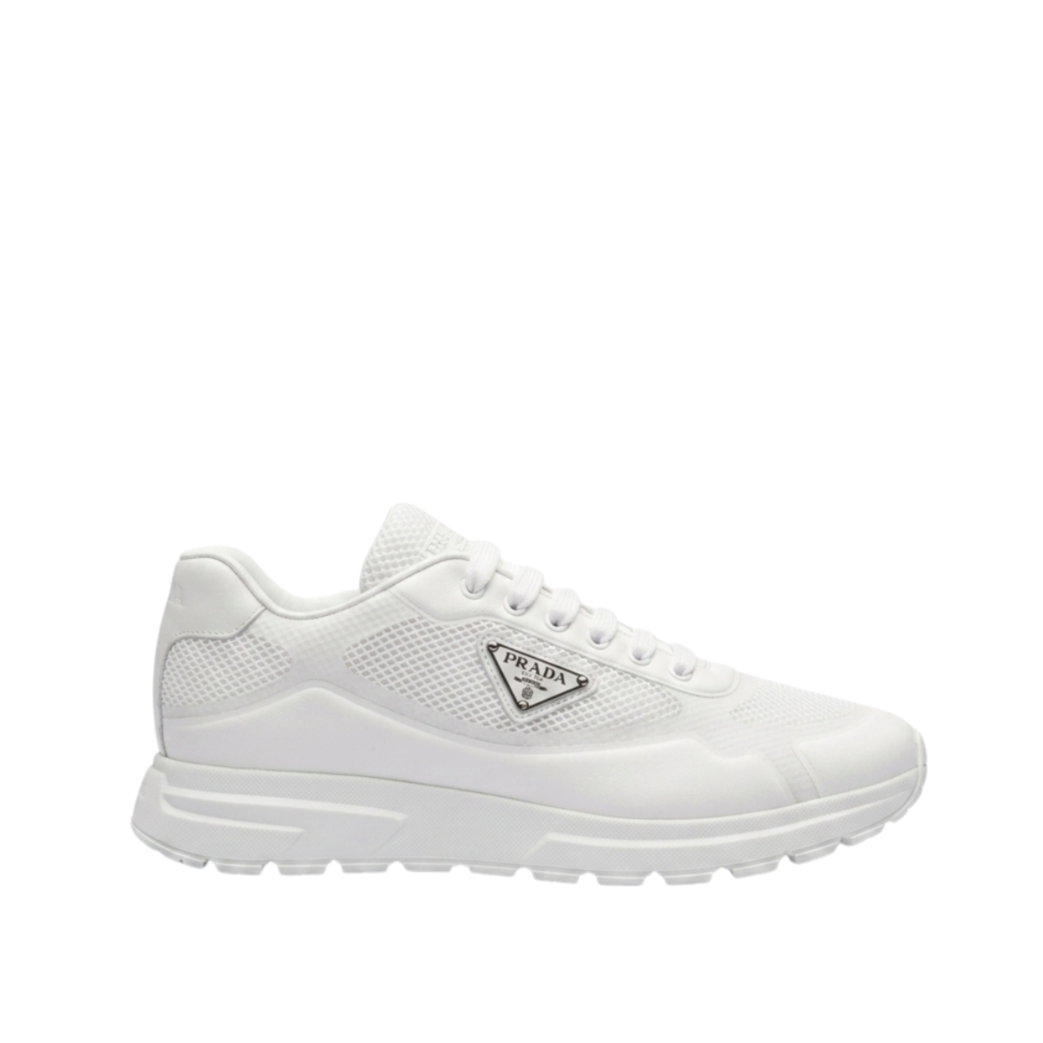Prada Leather & Textile Sneakers – White, Men's