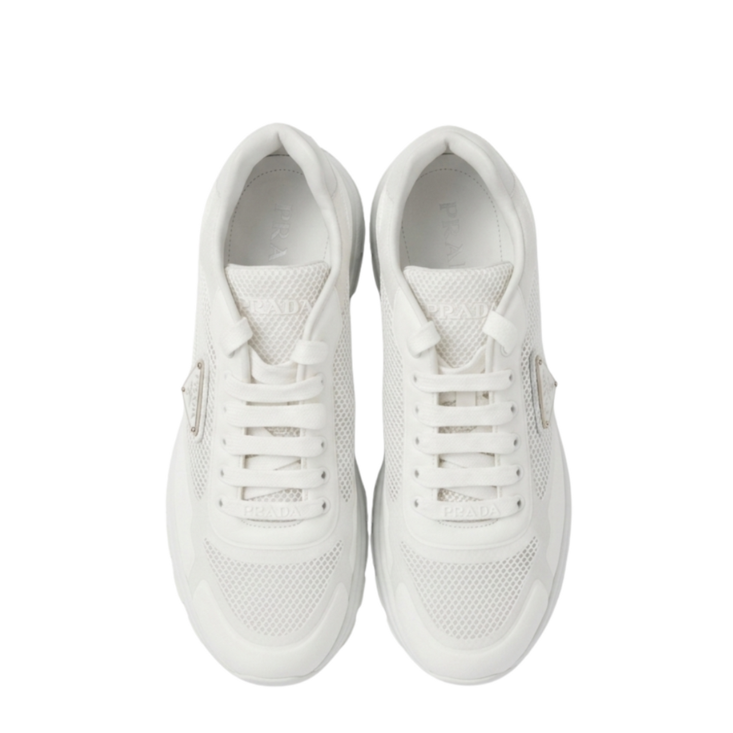 Prada Leather & Textile Sneakers – White, Men's
