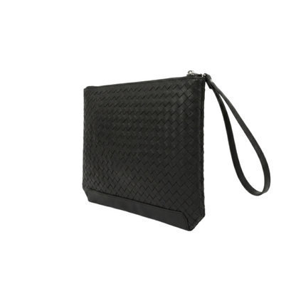 Bottega Veneta Leather Pouch Bag – Black