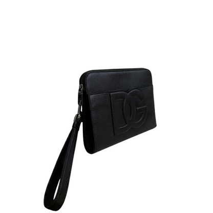 Dolce & Gabbana Leather Medium Pouch Bag – Black
