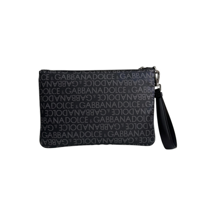 Dolce & Gabbana Fabric Clutch Bag – Black & Grey