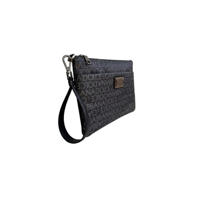 Dolce & Gabbana Fabric Clutch Bag – Black & Grey