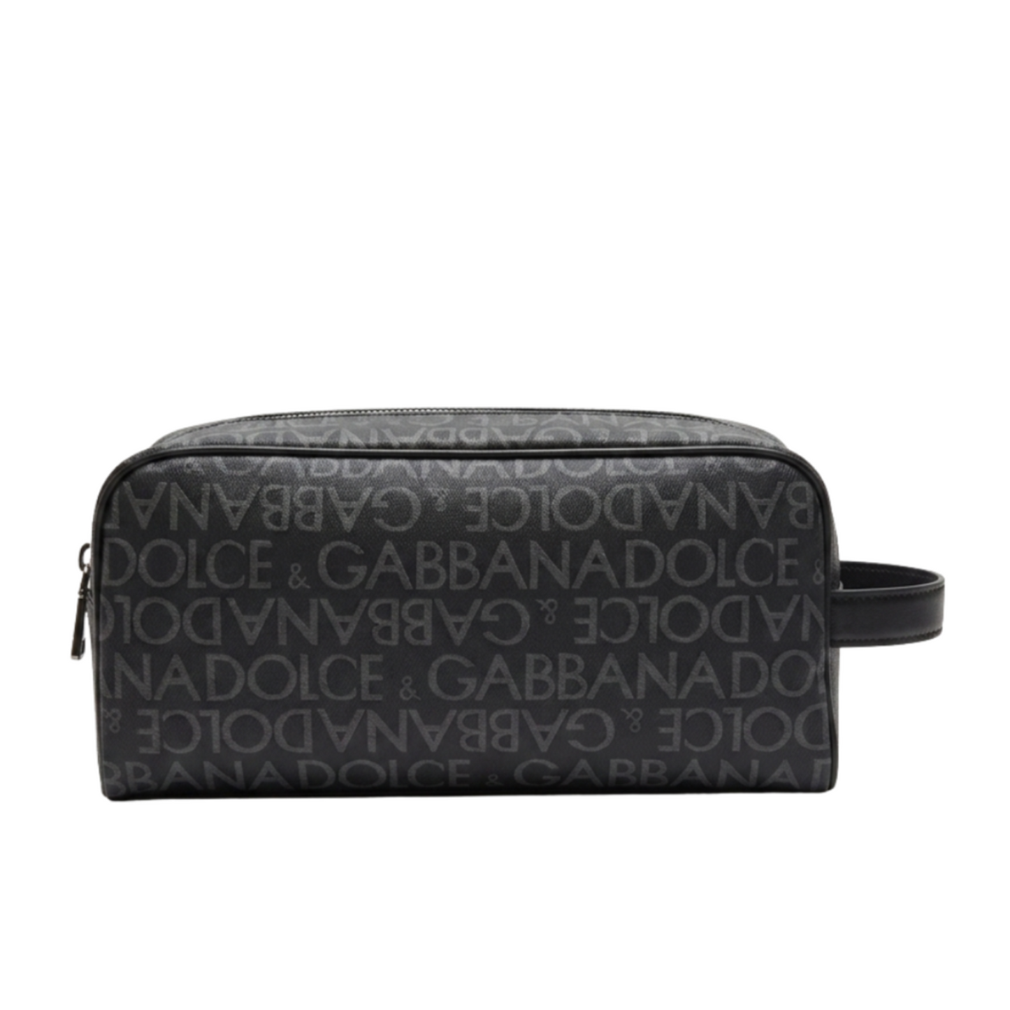 Dolce & Gabbana Leather Beauty Case – Black & Grey