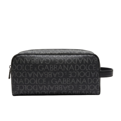 Dolce & Gabbana Leather Beauty Case – Black & Grey
