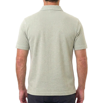 Corneliani Italian Cotton Polo Shirt – Beige/Grey, Men's