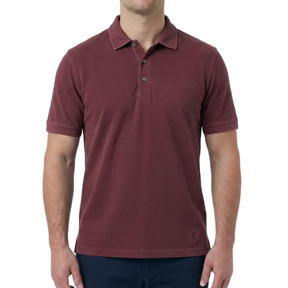 Corneliani Italian Cotton Polo Shirt – Burgundy, Men's