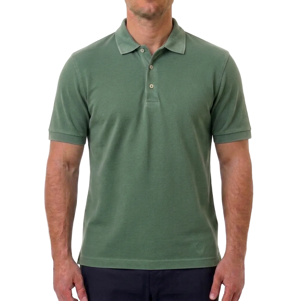 Corneliani Italian Cotton Polo Shirt – Green, Men's