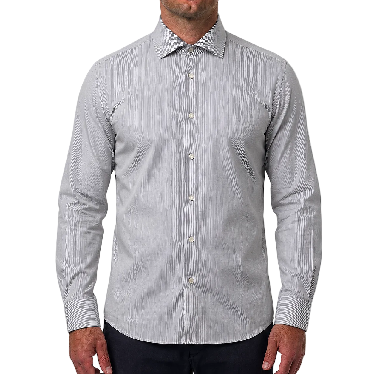 Corneliani Cotton Dress Shirt – Light Grey, Men's