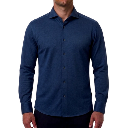 Corneliani Cotton Jersey Shirt – Navy Blue, Men's