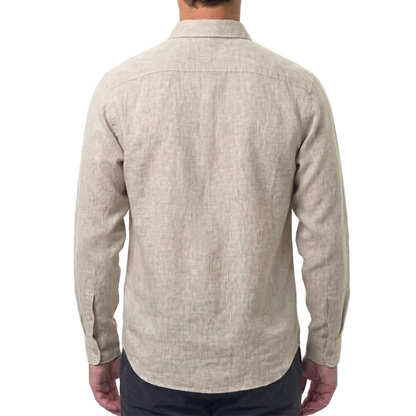 Eleventy Italian Linen Shirt – Beige, Men's