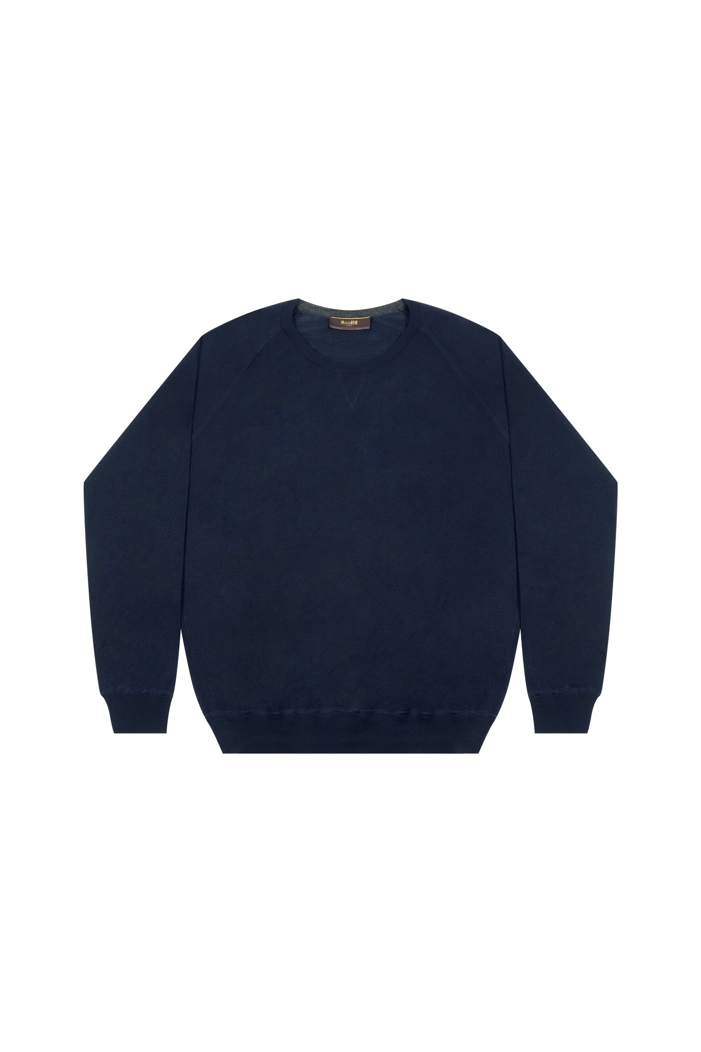Moorer Wool-Silk-Cashmere Sweater – Dark Blue, Men's