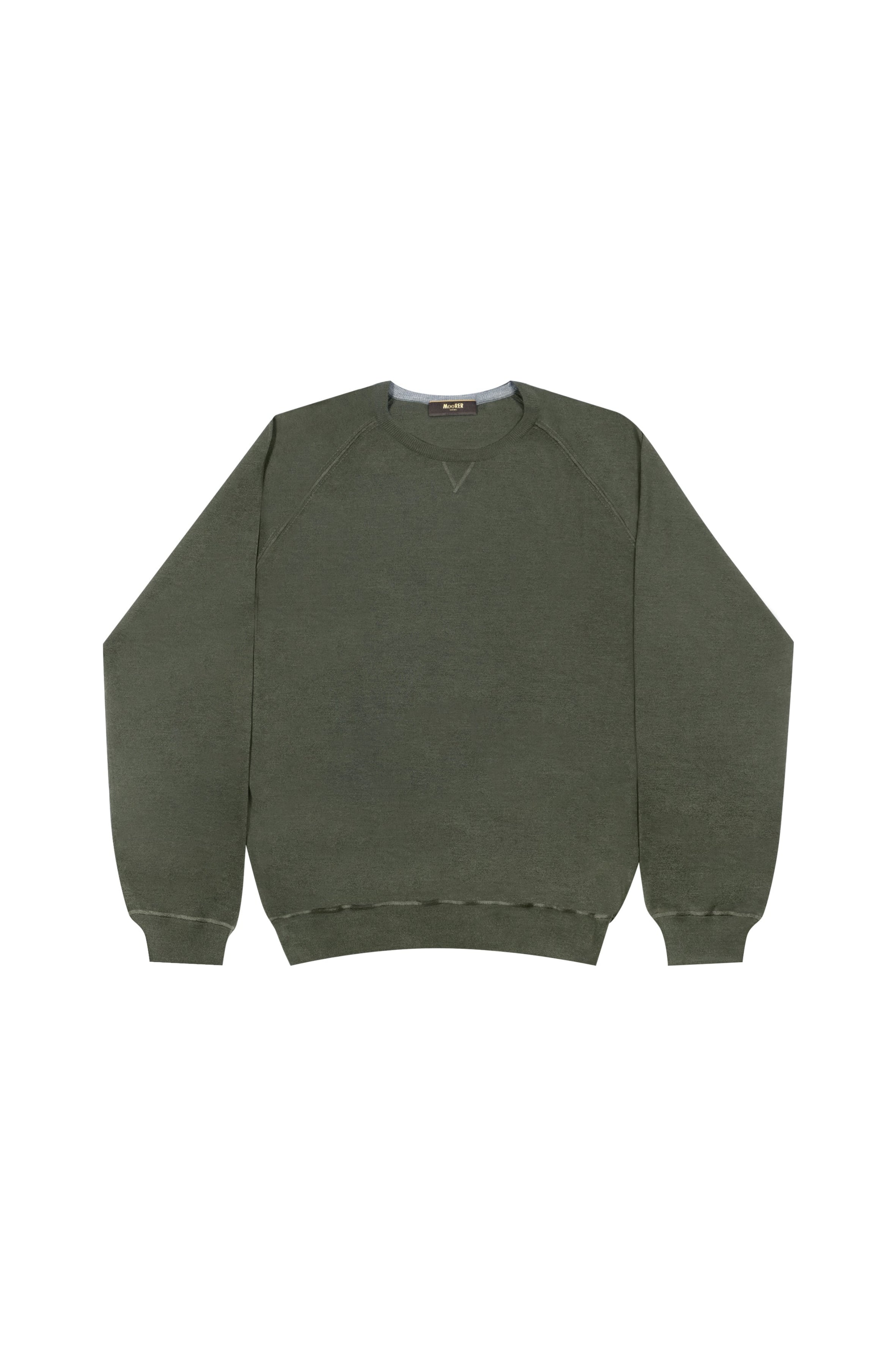 Moorer Wool-Silk-Cashmere Sweater – Dark Green, Men's