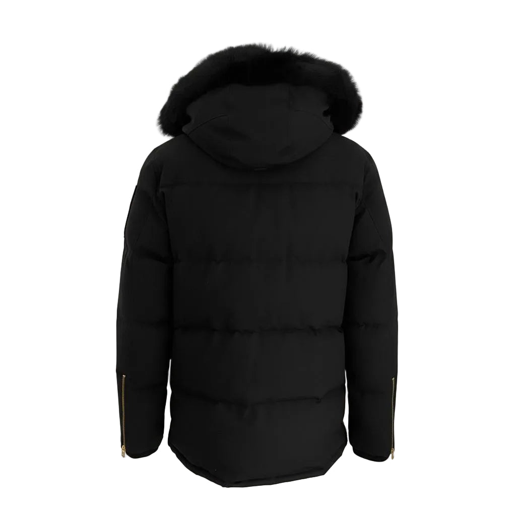 Moose Knuckles Neoshear 3Q Fur Trim Down Jacket – Men's | Black