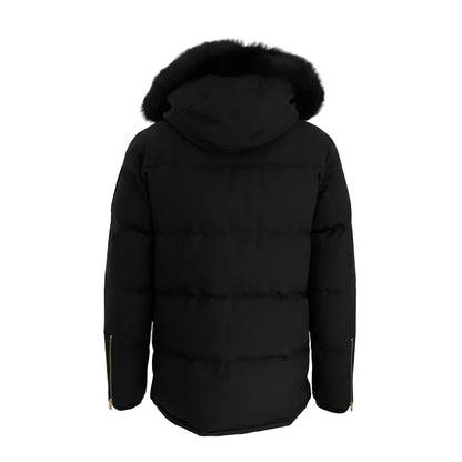 Moose Knuckles Neoshear 3Q Fur Trim Down Jacket – Men's | Black