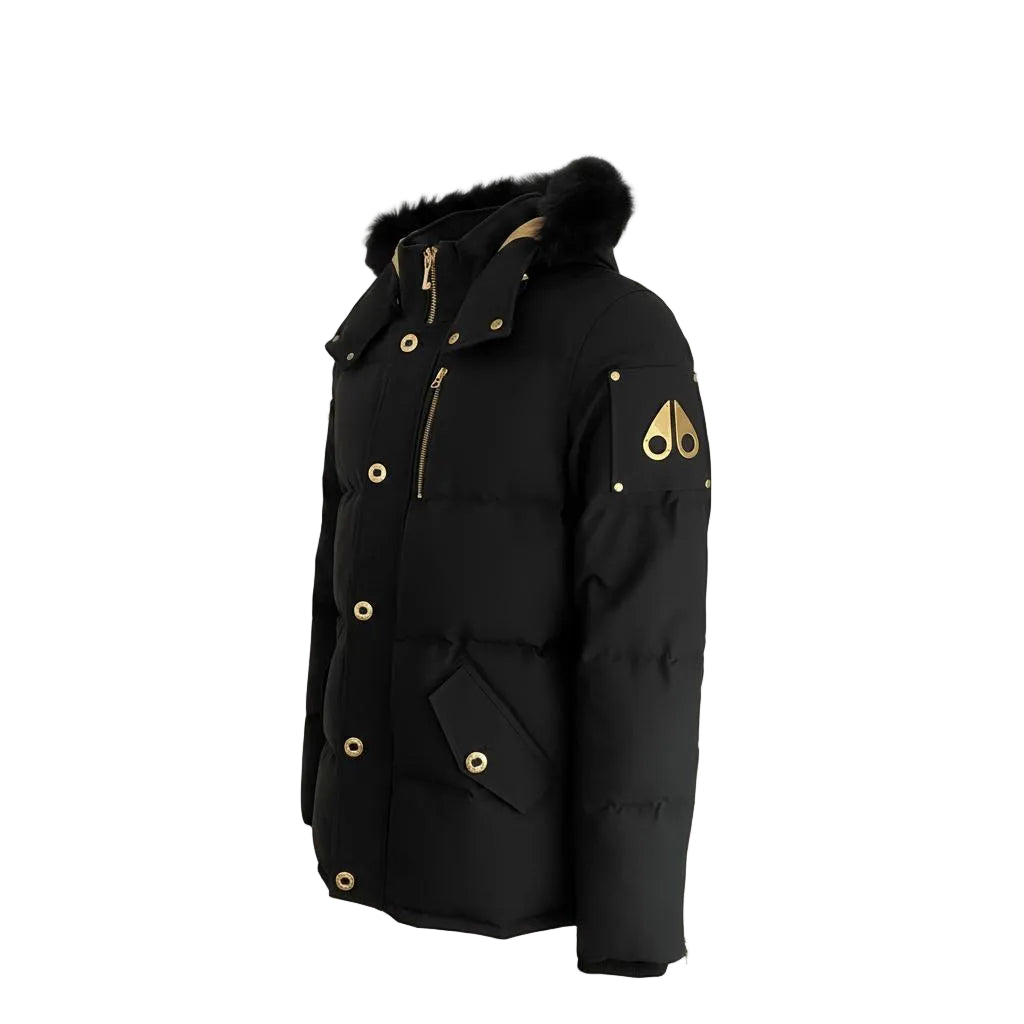 Moose Knuckles Neoshear 3Q Fur Trim Down Jacket – Men's | Black