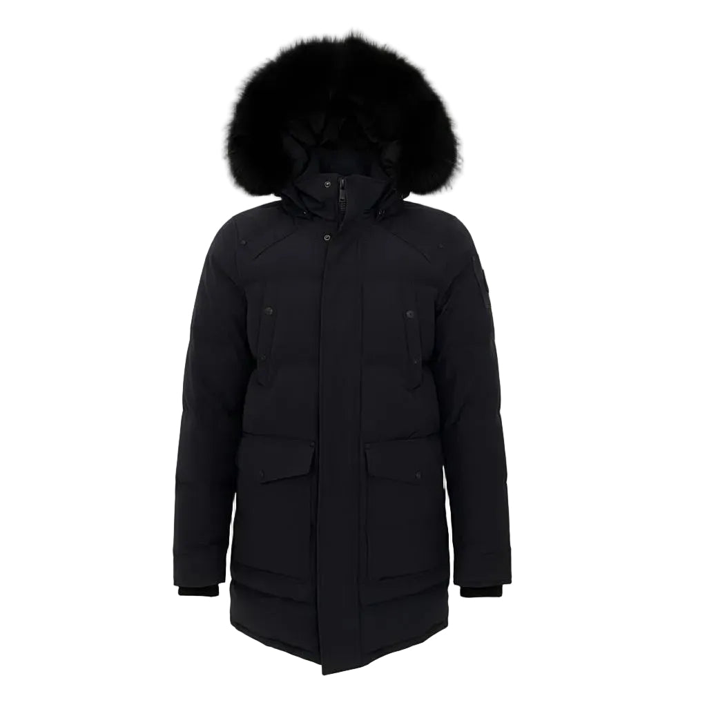 Moose Knuckles Big Ridge Fur Trim Parka – Navy Blue, Men's