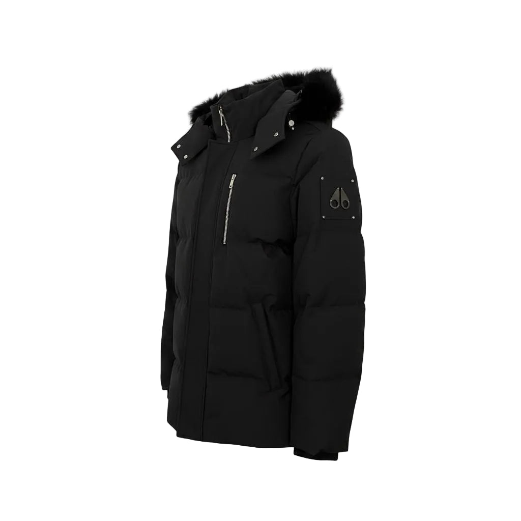 Moose Knuckles Cloude 3Q Fur Trim Down Jacket – Men's | Black