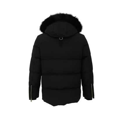 Moose Knuckles Cloude 3Q Fur Trim Down Jacket – Men's | Black