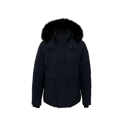 Moose Knuckles Round Island Down Jacket – Men's | Navy Blue
