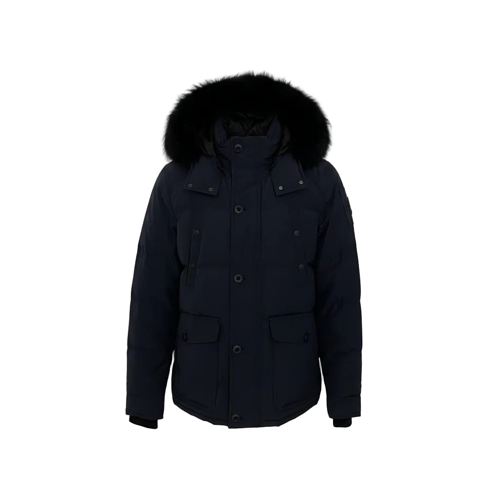 Moose Knuckles Round Island Down Jacket – Men's | Navy Blue
