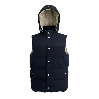 Eleventy Wool-Cashmere Vest – Dark Blue, Men's