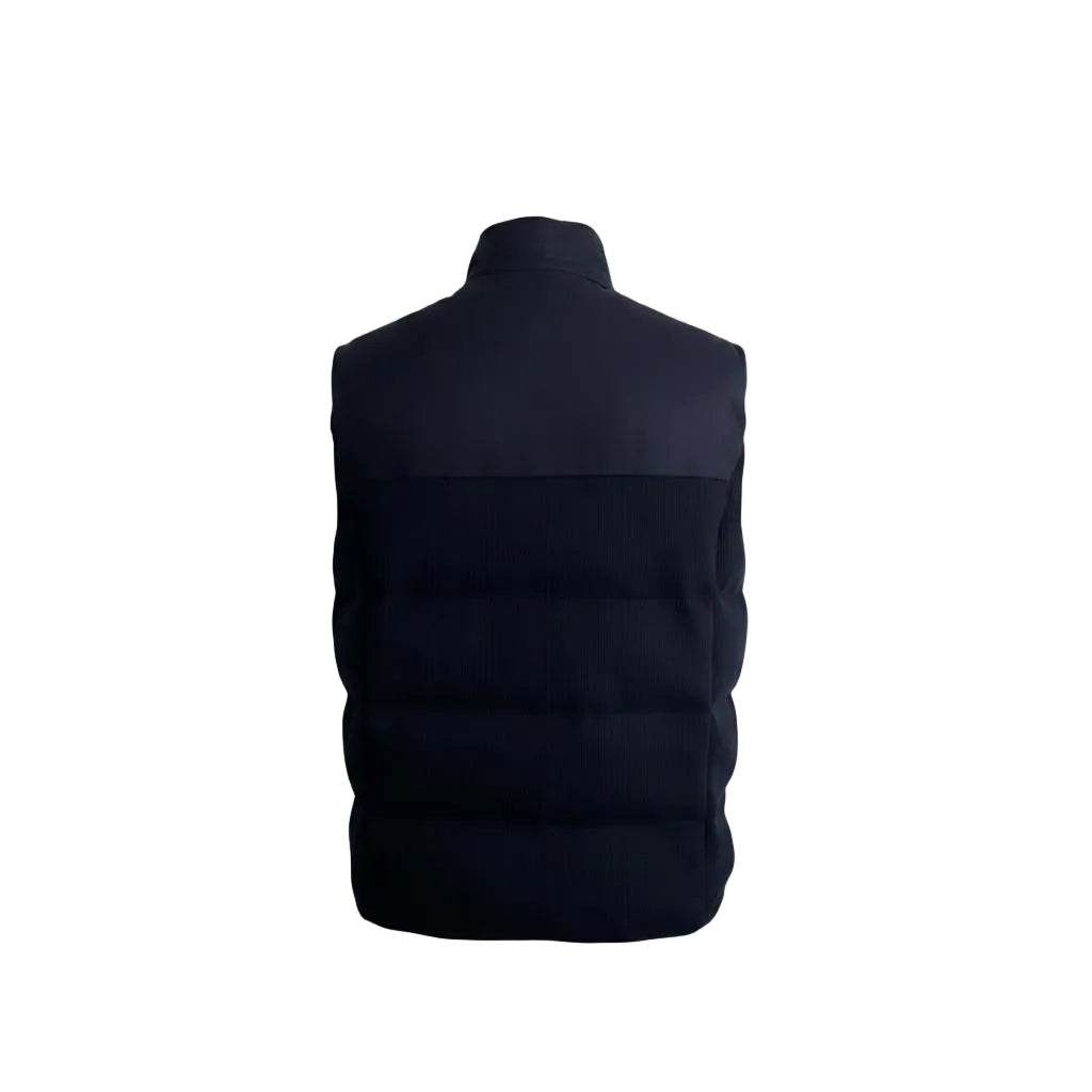 Eleventy Wool-Cashmere Hoodie Vest – Dark Blue, Men's