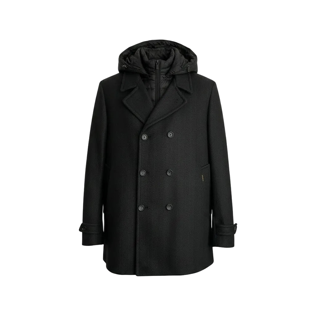 Moorer Down Coat – Grey/Green, Men's