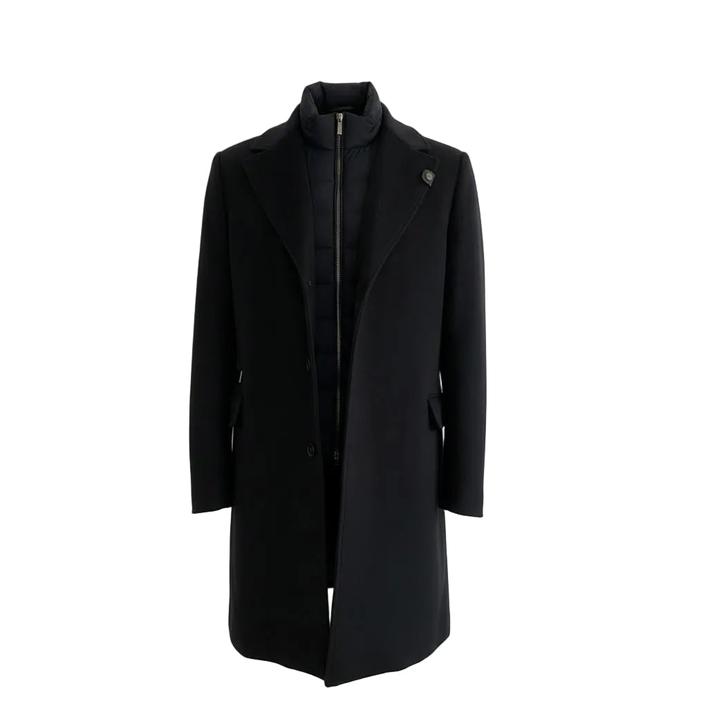 Moorer Carson Coat – Navy Blue, Men's