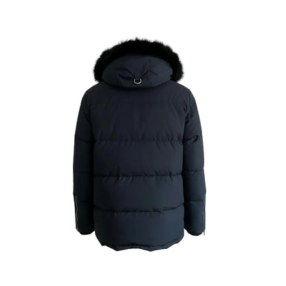 Moose Knuckles Forestville Fur Trim Down Jacket – Men's | Navy Blue