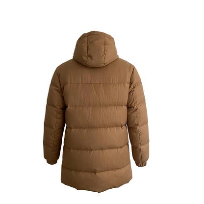 Eleventy Wool-Silk Down Jacket – Camel, Men's