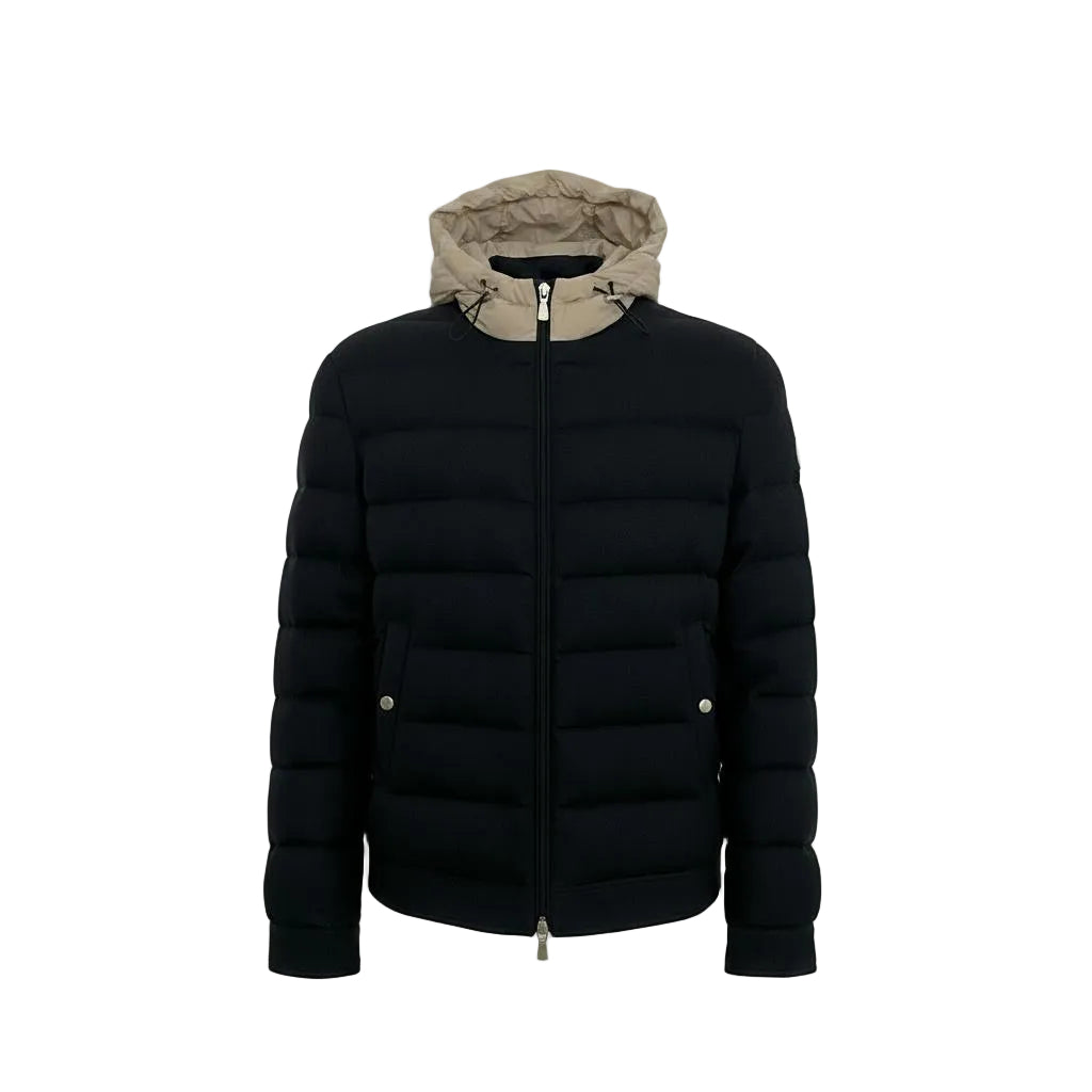Eleventy Silk-Cashmere Hoodie Jacket – Blue/Beige, Men's