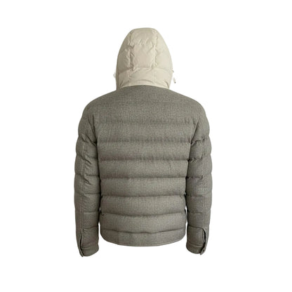 Eleventy Silk-Cashmere Hoodie Jacket – Grey, Beige  Men's