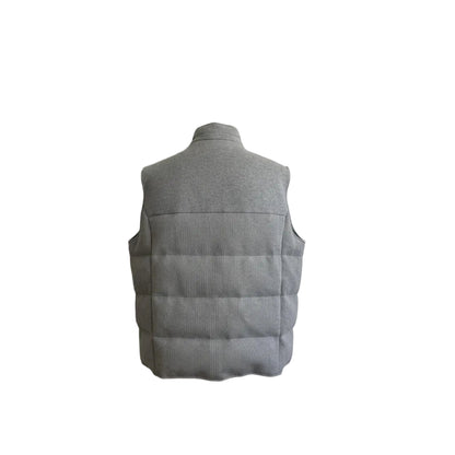 Eleventy Wool-Cashmere Hoodie Vest – Grey, Men's