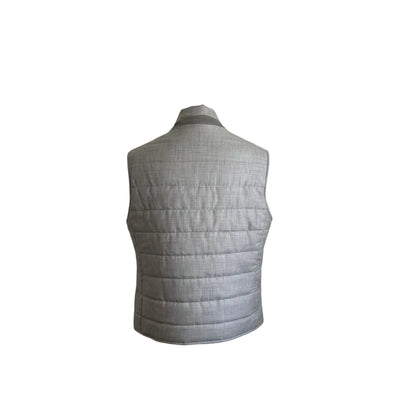 Eleventy Double Face Vest Silkite Ermenegildo Zegna – Grey/Beige, Men's