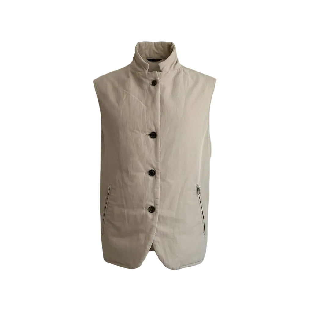 Eleventy Double Face Vest Silkite Ermenegildo Zegna – Grey/Beige, Men's