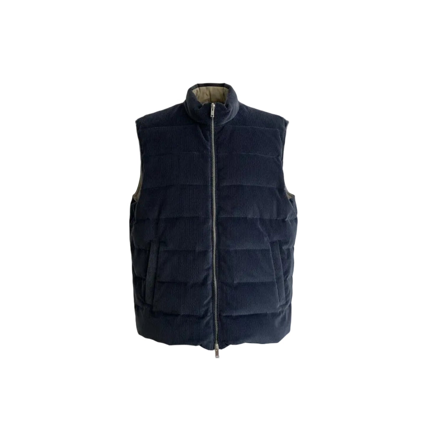 Eleventy Double Face Vest Loro Piana Rain System – Blue/Grey, Men's