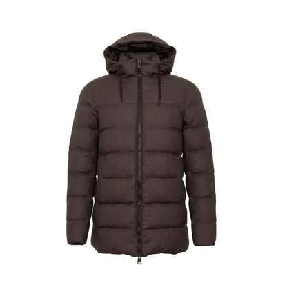 Herno Silk-Cashmere Down Jacket – Brown, Men's