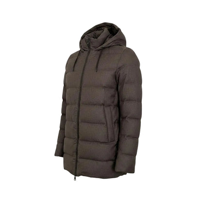Herno Silk-Cashmere Down Jacket – Brown, Men's