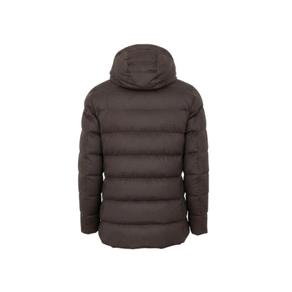 Herno Silk-Cashmere Down Jacket – Brown, Men's