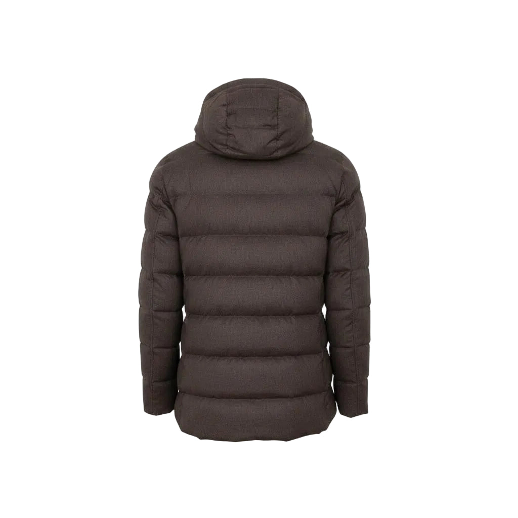 Herno Silk-Cashmere Down Jacket – Brown, Men's