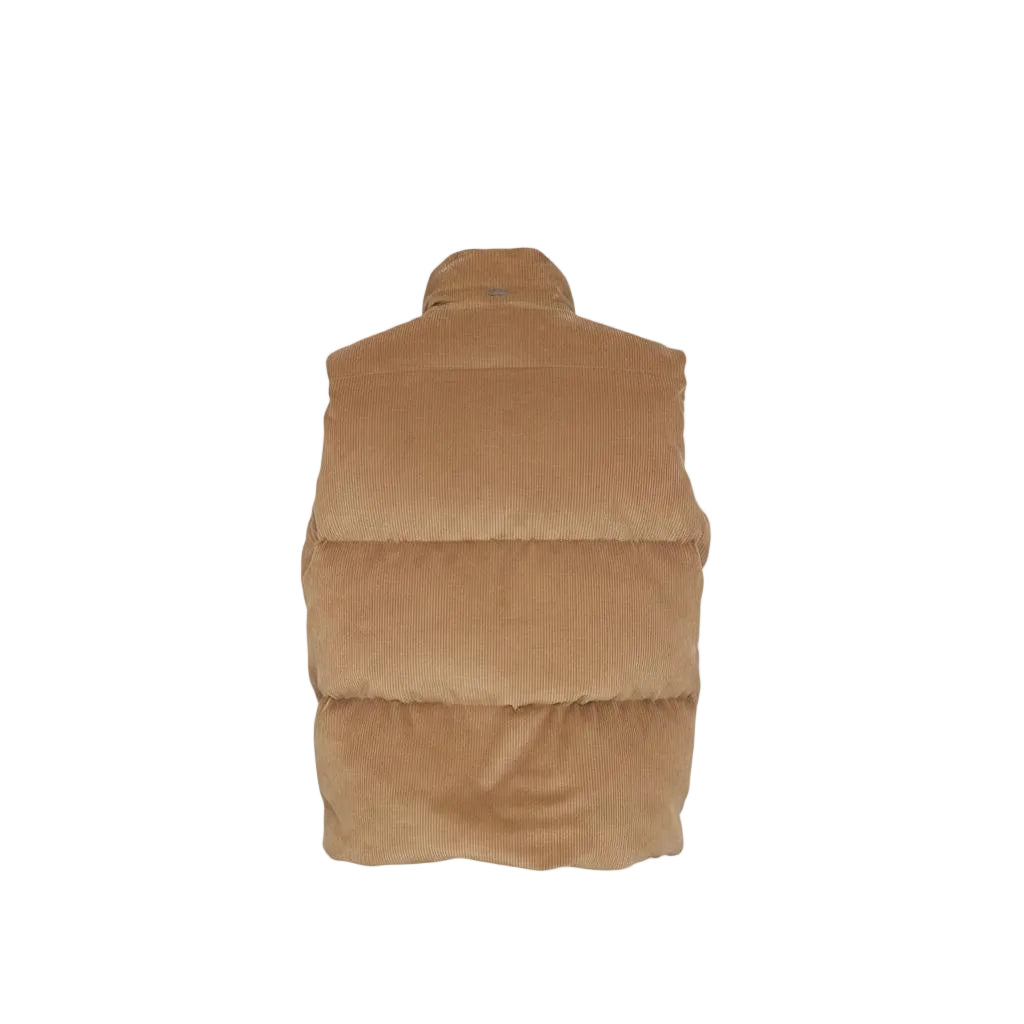 Herno Cotton-Cashmere Down Vest – Caramel, Men's