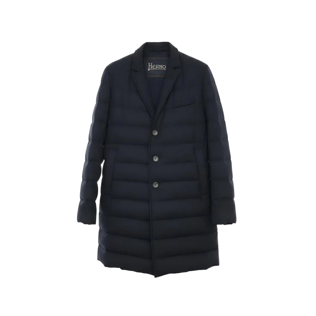 Herno Viscose-Wool Jacket – Navy Blue, Men's