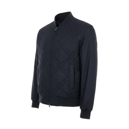 Brioni Wool-Cashmere Bomber Jacket – Navy Blue, Men's