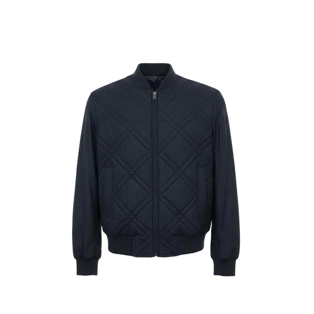 Brioni Wool-Cashmere Bomber Jacket – Navy Blue, Men's