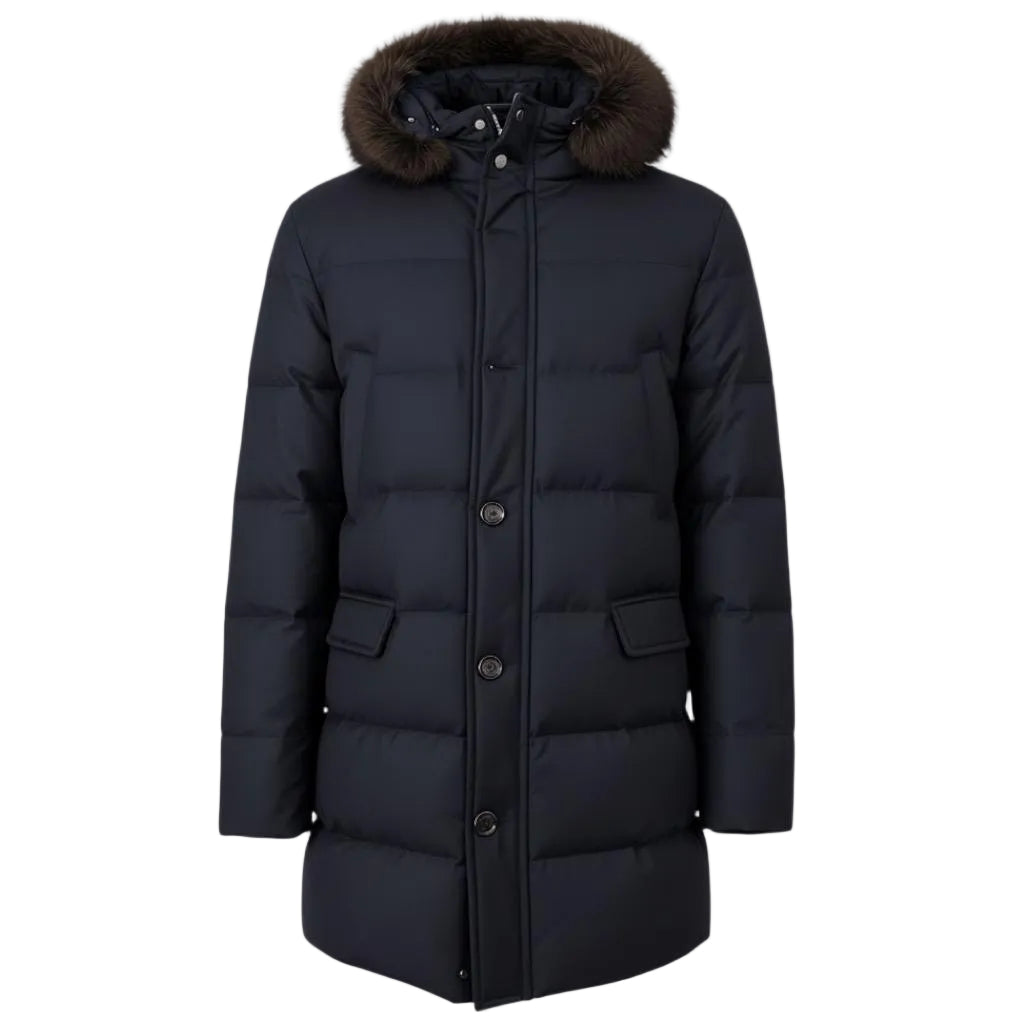 Moorer Barbieri-LL Acqua Proof Jacket – Dark Blue, Men's